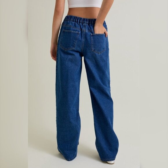 NO DOUBT TIE WAIST DENIM PANTS - Picture 2 of 3